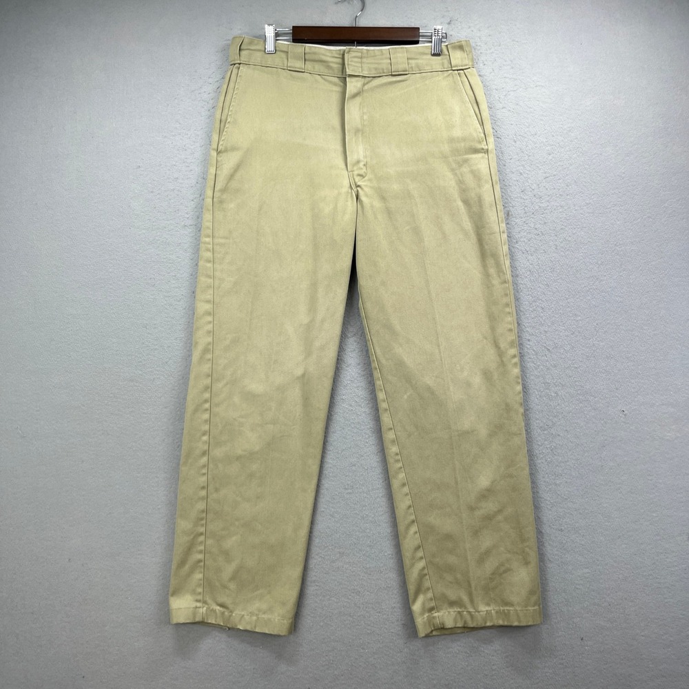 Dickies Pants Mens 34x32 Khaki 874 Original Fit Workwear Chino Skater Utility
